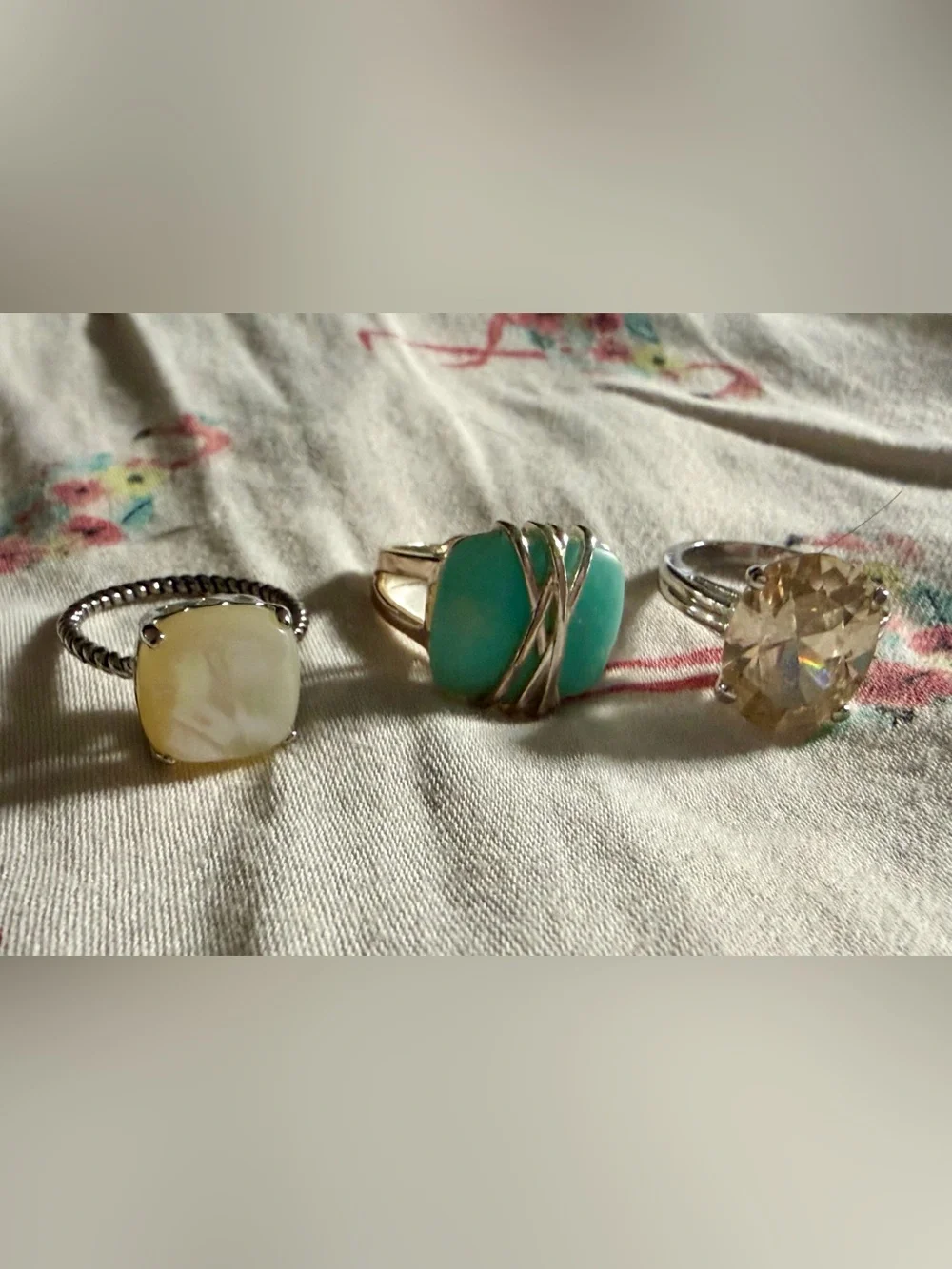 Set of Three Stylish Rings